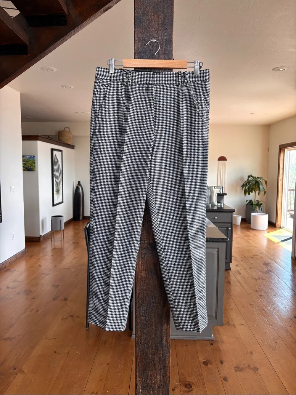 THE KOOPLES French Luxury Paris Houndstooth Chain Detail Trousers — NWT - Picture 5 of 16